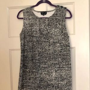Agnes B black and white print cotton/spandex dress size 3/L